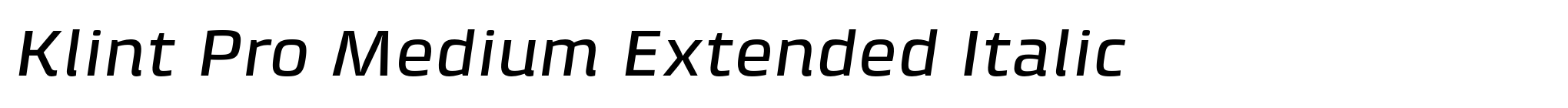 Klint Pro Medium Extended Italic image